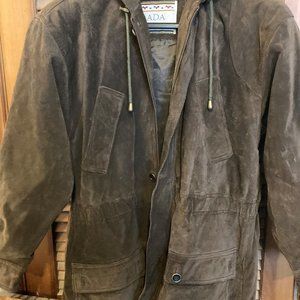 ADA women's suede leather hooded jacket. Size Med. Great shape.